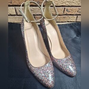 J. Crew Rainbow Glitter Size 10 Heels